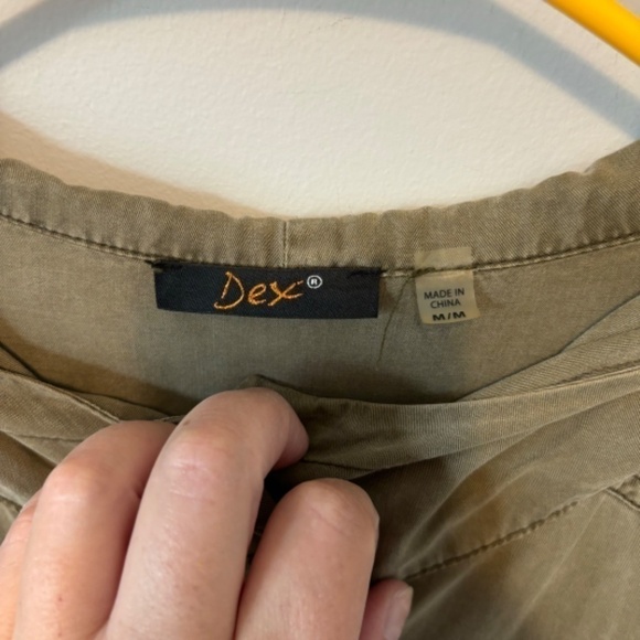 Dex Women's Hooded Utility Jacket Khaki Green SZ M - Picture 9 of 9